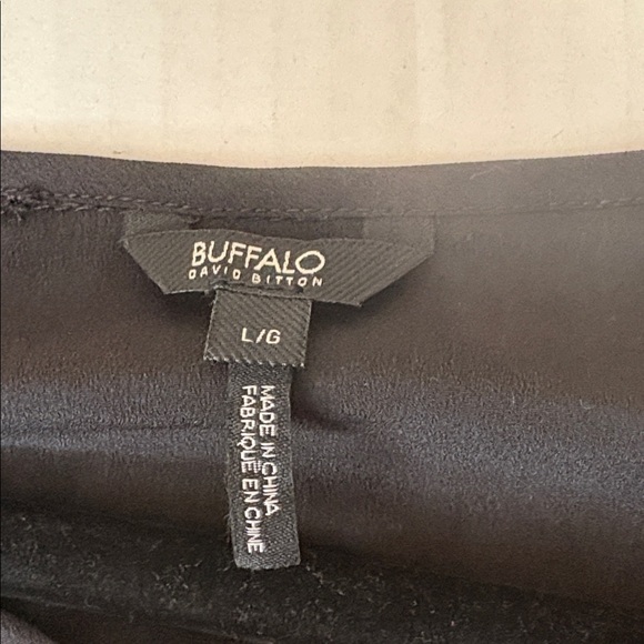 Buffalo David Bitton velour floral Alana  navy/cranberry/mauve/black, hi-low, L - Picture 8 of 9